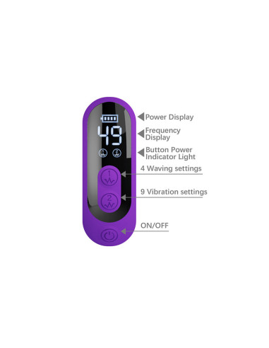 PRETTY LOVE SABIEN RABBIT VIBRATOR WITH TAPPING STIMULATION AND PURPLE LED