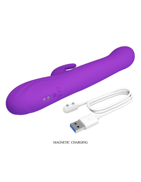 PRETTY LOVE SABIEN RABBIT VIBRATOR WITH TAPPING STIMULATION AND PURPLE LED