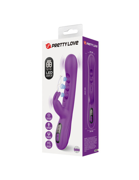 PRETTY LOVE SABIEN RABBIT VIBRATOR WITH TAPPING STIMULATION AND PURPLE LED