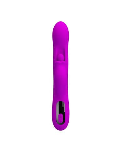 PRETTY LOVE YALANDA RABBIT OSCILLATING VIBRATOR WITH LED DISPLAY PURPLE
