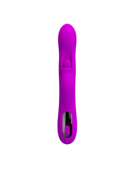 PRETTY LOVE YALANDA RABBIT OSCILLATING VIBRATOR WITH LED DISPLAY PURPLE