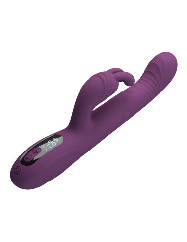 PRETTY LOVE DEE MULTIFUNCTION RABBIT VIBRATOR OSCILLATING AND PERCUSSION PURPLE