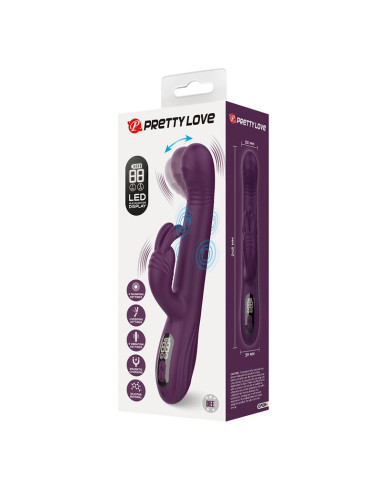 PRETTY LOVE DEE MULTIFUNCTION RABBIT VIBRATOR OSCILLATING AND PERCUSSION PURPLE