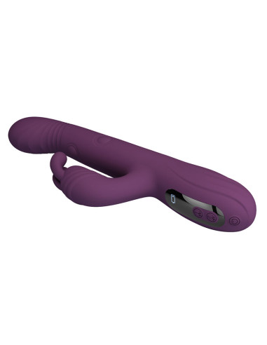 PRETTY LOVE DEE MULTIFUNCTION RABBIT VIBRATOR OSCILLATING AND PERCUSSION PURPLE