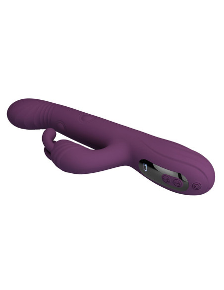 PRETTY LOVE DEE MULTIFUNCTION RABBIT VIBRATOR OSCILLATING AND PERCUSSION PURPLE