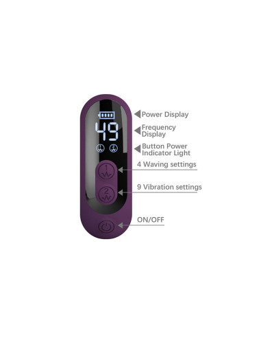 PRETTY LOVE DEE MULTIFUNCTION RABBIT VIBRATOR OSCILLATING AND PERCUSSION PURPLE