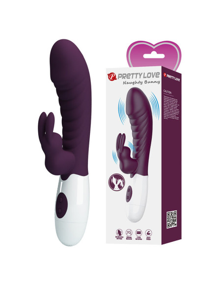 PRETTY LOVE NAUGHTY BUNNY 30 FUNCTION RABBIT VIBRATOR PURPLE