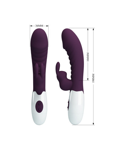 PRETTY LOVE NAUGHTY BUNNY 30 FUNCTION RABBIT VIBRATOR PURPLE