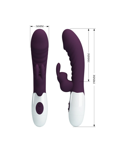 PRETTY LOVE NAUGHTY BUNNY 30 FUNCTION RABBIT VIBRATOR PURPLE