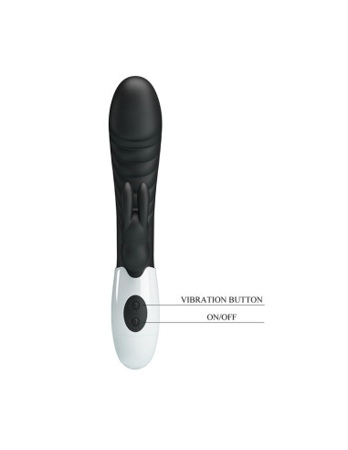 PRETTY LOVE NAUGHTY BUNNY 30 FUNCTION RABBIT VIBRATOR BLACK