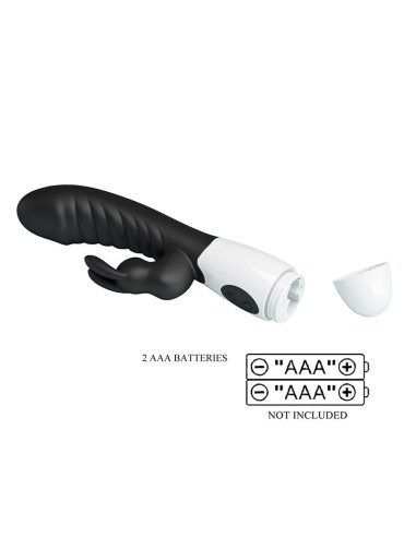 PRETTY LOVE NAUGHTY BUNNY 30 FUNCTION RABBIT VIBRATOR BLACK