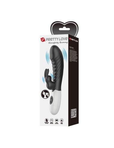 PRETTY LOVE NAUGHTY BUNNY 30 FUNCTION RABBIT VIBRATOR BLACK