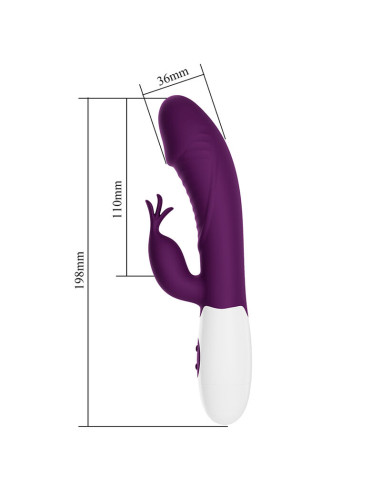 PRETTY LOVE ROGUE MUSE 30 FUNCTION RABBIT VIBRATOR PURPLE