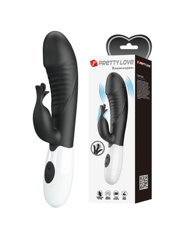 PRETTY LOVE RASMUSSEN 30 FUNCTION RABBIT VIBRATOR BLACK
