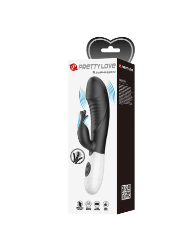 PRETTY LOVE RASMUSSEN 30 FUNCTION RABBIT VIBRATOR BLACK