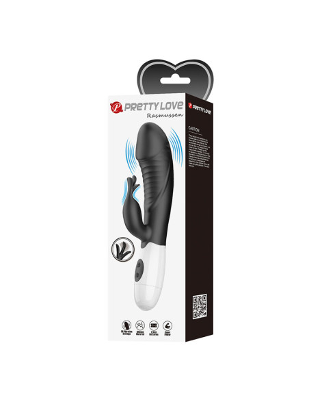 PRETTY LOVE RASMUSSEN 30 FUNCTION RABBIT VIBRATOR BLACK