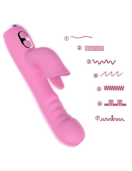 NALONE T MAY RABBIT VIBRATOR WITH PUSH AND OSCILLATING MOTION