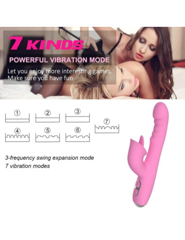 NALONE T MAY RABBIT VIBRATOR WITH PUSH AND OSCILLATING MOTION