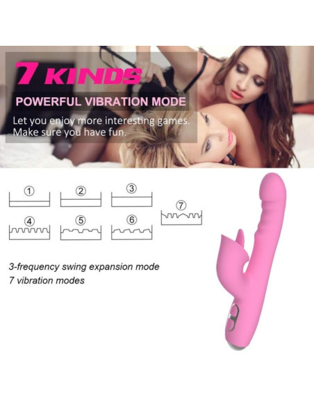 NALONE T MAY RABBIT VIBRATOR WITH PUSH AND OSCILLATING MOTION