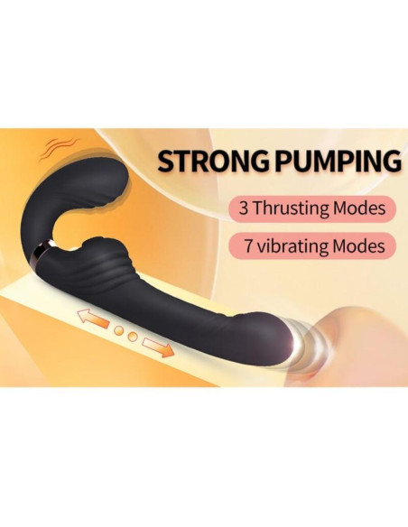 NALONE ALLOW DUAL VIBE WITH ROTATION AND THRUSTING BLACK