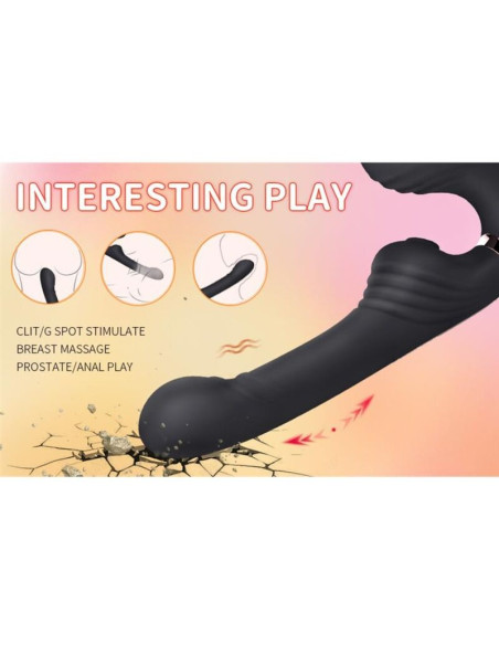 NALONE ALLOW DUAL VIBE WITH ROTATION AND THRUSTING BLACK