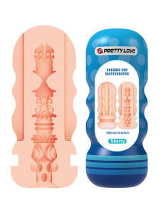 PRETTY LOVE SHERRY VAGINA MASTURBATOR WITH SUCTION CUP AND INTERNAL TEXTURES