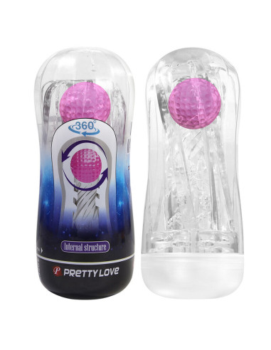 PRETTY LOVE 360º TEXTURED MASTURBATION CUP CLEAR