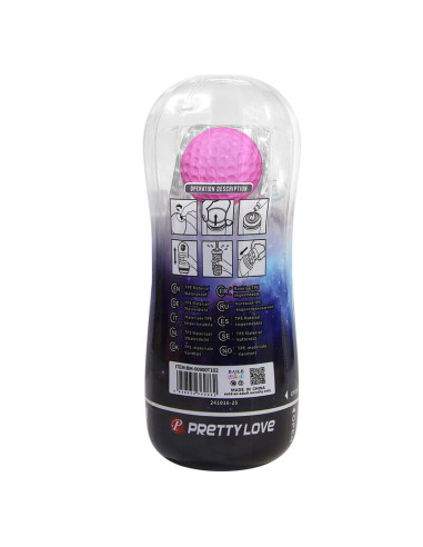 PRETTY LOVE 360º TEXTURED MASTURBATION CUP CLEAR