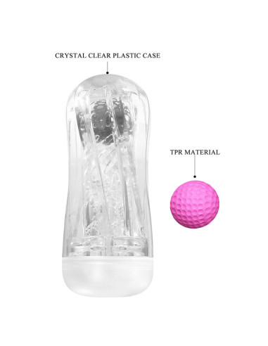 PRETTY LOVE 360º TEXTURED MASTURBATION CUP CLEAR