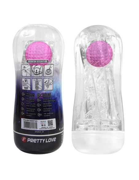 PRETTY LOVE 360º TEXTURED MASTURBATION CUP CLEAR
