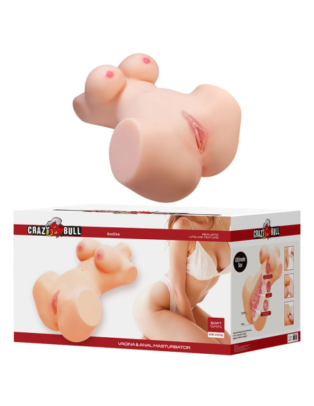 CRAZY BULL ANNIE XXL VAGINAL AND ANAL MASTURBATOR WITH BREASTS FLESH