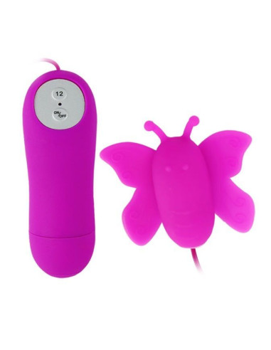 BAILE LOVE EGGS BUTTERFLY CLITORIS STIMULATOR 12 SPEEDS LILAC REMOTE CONTROL