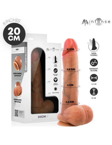 MR INTENSE GARY M ULTRA REALISTIC SILICONE COCK WITH TESTICLES 20 CM O 42 CM