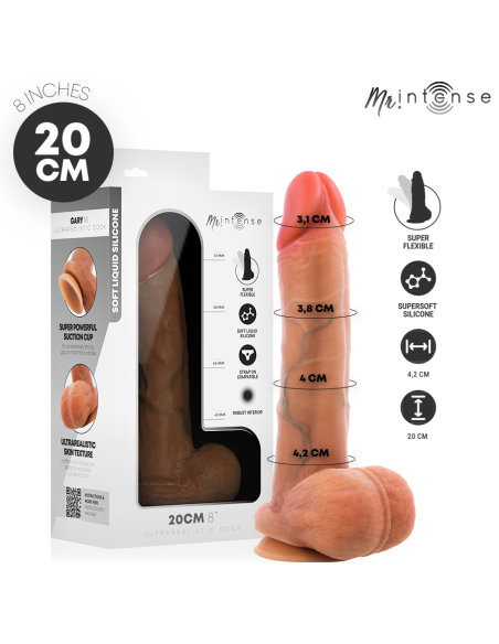 MR INTENSE GARY M ULTRA REALISTIC SILICONE COCK WITH TESTICLES 20 CM O 42 CM