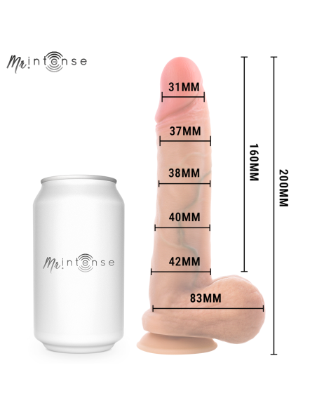 MR INTENSE GARY M ULTRA REALISTIC SILICONE COCK WITH TESTICLES 20 CM O 42 CM