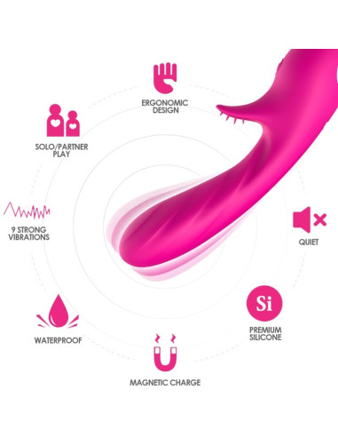 ARMONY ROMANCE VIBRATOR WITH STIMULATOR FUCHSIA