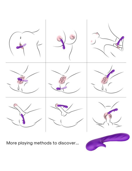 ARMONY ROMANCE VIBRATOR WITH STIMULATOR PURPLE
