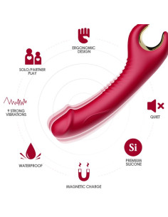 ARMONY PRINCE DILDO VIBRATOR ROTATOR RED