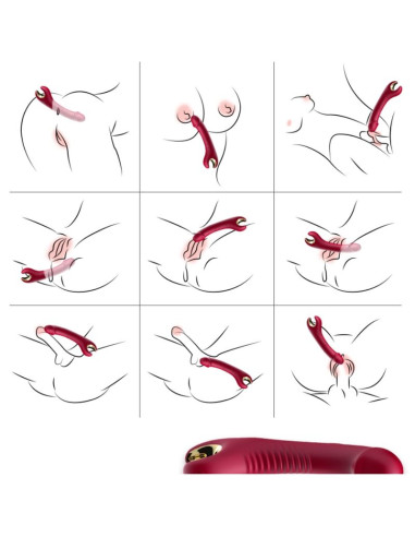 ARMONY PRINCE DILDO VIBRATOR ROTATOR RED