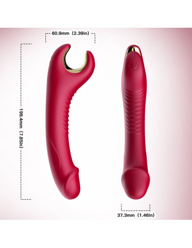 ARMONY PRINCE DILDO VIBRATOR ROTATOR RED