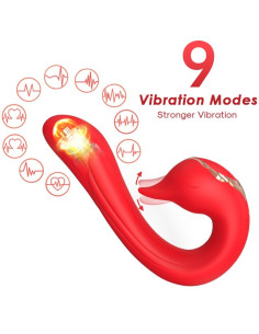ARMONY DELFIN VIBRATOR MULTIPOSITION HEAT EFFECT RED