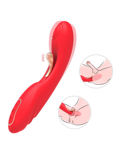 ARMONY VIBRATOR WITH OSCILLATING TONGUE RED
