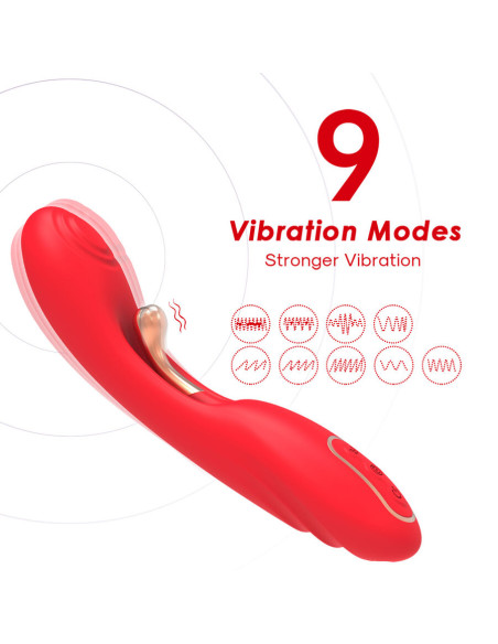 ARMONY VIBRATOR WITH OSCILLATING TONGUE RED