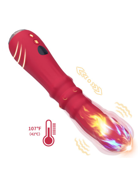 ARMONY THERMO ADJUSTABLE POINT A STIMULATOR VIBRATOR DILDO RED