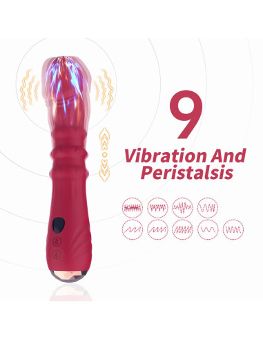 ARMONY THERMO ADJUSTABLE POINT A STIMULATOR VIBRATOR DILDO RED