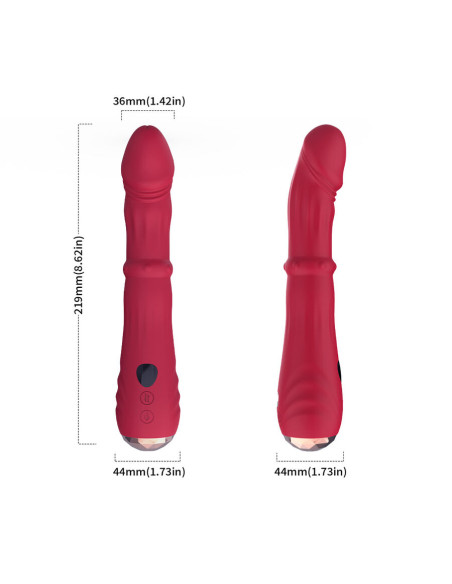ARMONY THERMO ADJUSTABLE POINT A STIMULATOR VIBRATOR DILDO RED