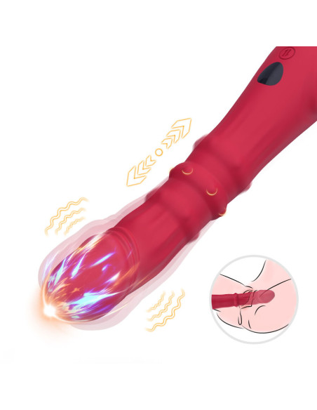 ARMONY THERMO ADJUSTABLE POINT A STIMULATOR VIBRATOR DILDO RED