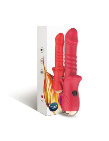 ARMONY POINT A STIMULATING VIBRATOR DILDO RED