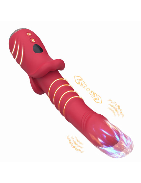 ARMONY POINT A STIMULATING VIBRATOR DILDO RED