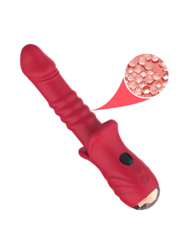 ARMONY POINT A STIMULATING VIBRATOR DILDO RED